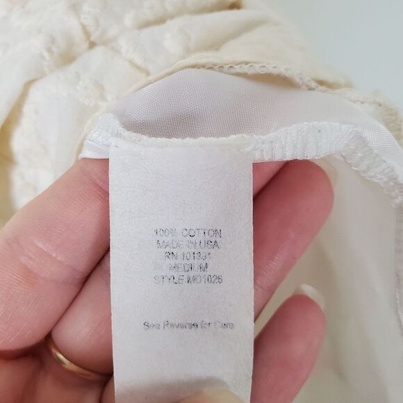 Charlotte Russe Ivory White Babydoll Spaghetti Strap Mini Sundress Size Medium - Picture 10 of 11